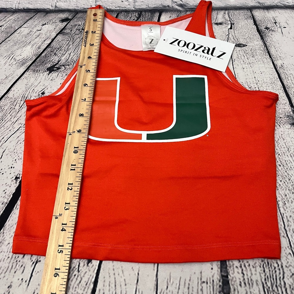 ZOOZATZ Women's Orange Cropped Tank Top with 'U' Logo - Picture 2 of 6